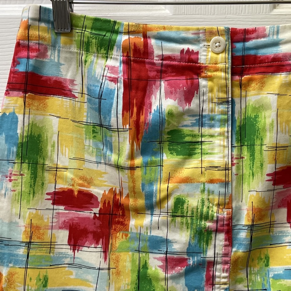 Vintage‎ Talbots Skirt Women's Size 10 Multicolor Watercolor Knee Length Skirt